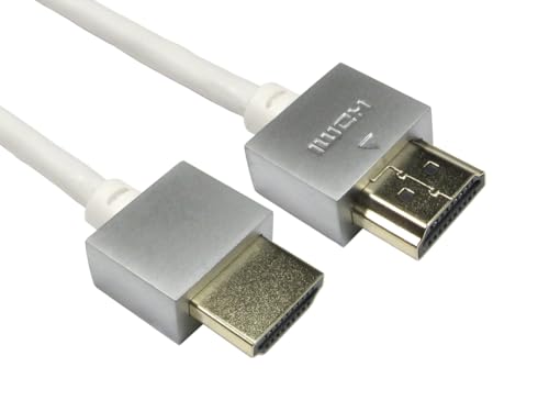 Image of Cables Direct 3m Super Slim HDMI Cable in White