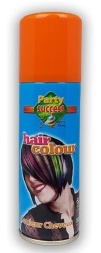 Temporary Hair Colour Spray All Ages Easy-to-Apply & Wash-Out Fun Non-Permanent Men Women Kids Fancy Dress Novelty Costumes Cosplay Parties Halloween & More Orange 125 ml