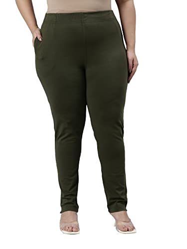 Image of GO COLORS Soft Cotton Stretch Kurti Pants Full Length for Women| Breathable, Mid Rise