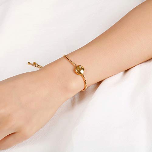 Image of Qings Cancer Zodiac Exclusive Gold Plated Bracelet Constellations Horoscope Astrology Adjustable with Sparkling Zircon for Women and Girls