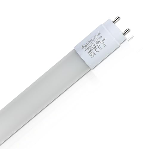 LOWENERGIE LED Tube Light T8 Fluorescent Replacement 4ft High LUX Energy Saving (1, 4000K Frosted)