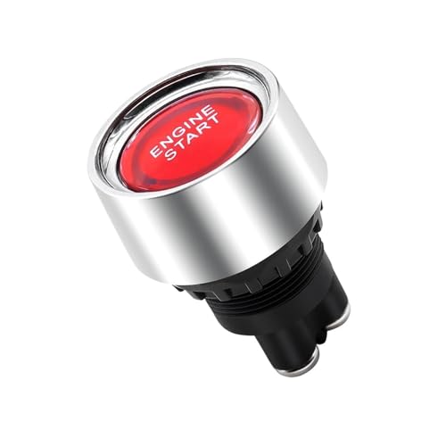 DC12V-24V 50A Automotive Ignition and Start Switch Engine Button Stater (ON)-Off Momentary with 3Pin Terminal(Blue LED)
