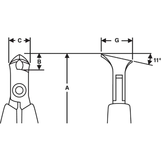 Alicates Corte Oblicuo 7293 Lindström para electrónica de precisión 3