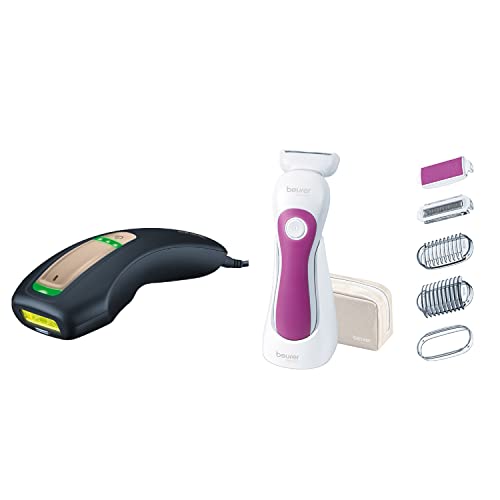 Beurer IPL 5800 Pure Skin Pro Épilateur à la lumière pulsée longue durée, utilisation sur corps, visage, maillot & Beurer HL 36 Rasoir, rasoir électrique...