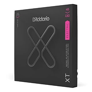 D’Addario Cordes XT pour basse XTB45130, acier plaqué nickel, Regular Light, 5 cordes diapason long, 45-130 - Les Beatles, Paul McCartney, John Lennon, RIngo Starr, George Harrison