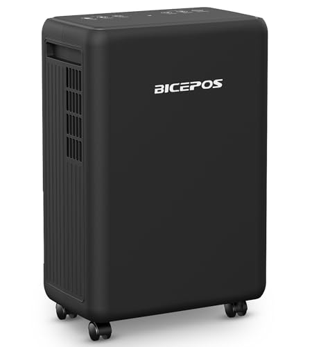 Bicepos 2000 Sq.Ft Dehumidifier for Basement, 30 Pints Dehumidifiers for Home with Drain Hose, 0.52 Gal Water Tank, Intelligent Humidity Control, Auto Shut Off, For Large Rooms and Home