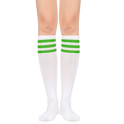 Image of Zando Striped Knee High Socks for Women Athletic Running Long Tube Socks Casual Knee High Stockings
