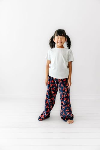 Plush Pants Navy Lobsters X Small, 4-5 Years4