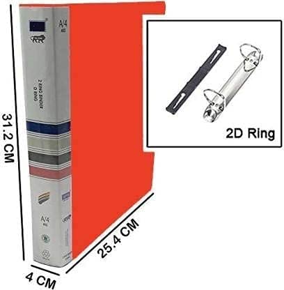 Image of 2D Ring Binder File,Plastic File Folder Legal Size Tough & Durable (F /S-Legal 2D Ring Binder RED - 1)