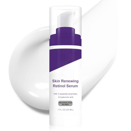 Skin Renewing Retinol Serum – Riduce le rughe, idrata e illumina la pelle – Con retinolo incapsulato, acido ialuronico e ceramidi – 30 ml