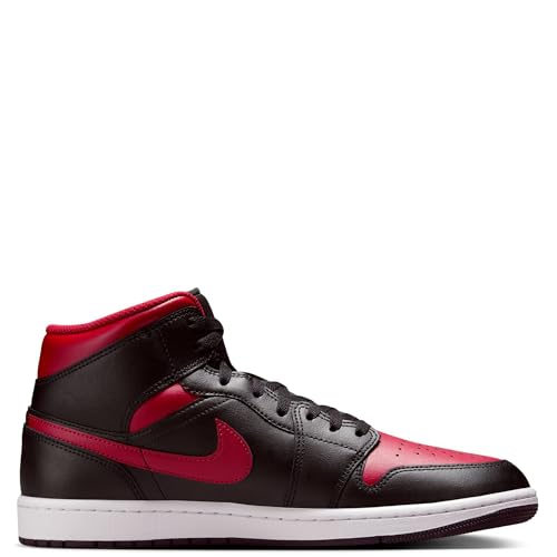 Air Jordan 1 Mid Men's Shoes (DQ8426-067, Black/Summit White/Varsity Red) Size 132