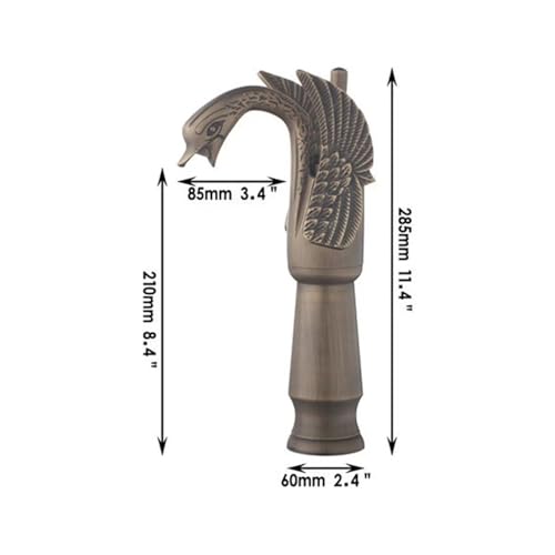 Grifo de lavabo alto antiguo para evitar salpicaduras en el baño 2