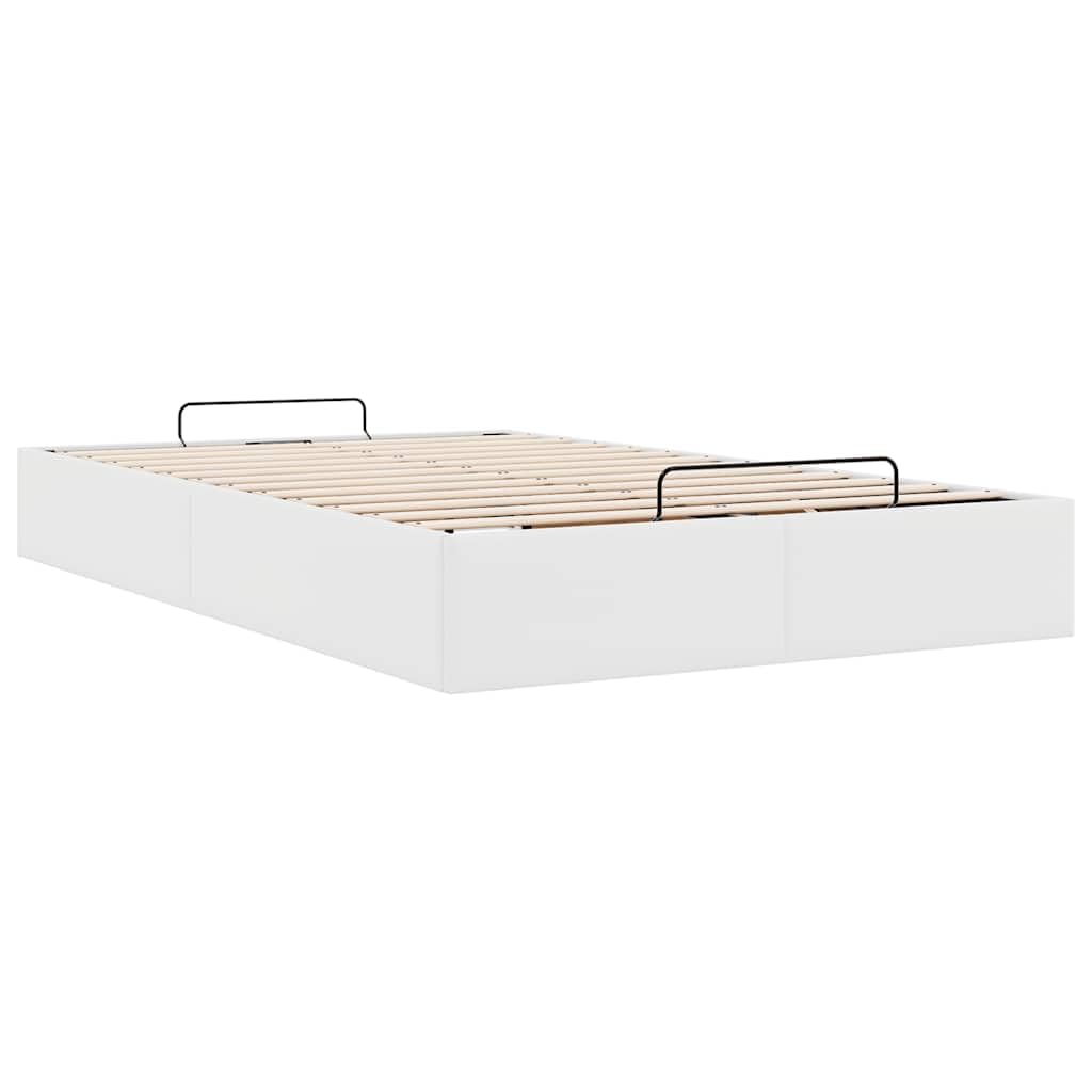 Cama tapizada 120x200 cm Cama Canape 120x200 cm Cama con canapé abatible hidráulico Cama Juvenil-Blanco-120 x 200 cm