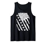 US American Flag Shirt with Dog Paw Print T Shirts