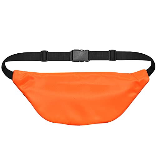 Image of Waist Pack Travel Handy Hiking Zip Pouch Document Money Phone Belt Sport Bag Bum Bag for Men and Women Nylon (Bright Orange)