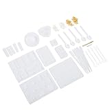 Generic Juego de Moldes de Fundición de Silicona Flexible, Fácil de Limpiar para Pendientes Colgantes de Collar DIY, Disfrute de la Diversión entre Padres e Hijos, Peso Ligero