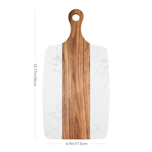 Tabla de cortar de mármol rectangular con mango miniatura 4