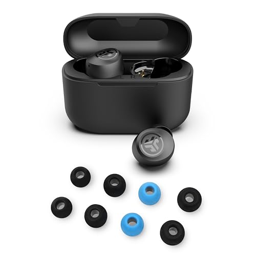 JLab Go Air Pop+ True Wireless Bluetooth Earbuds in Black Plus Cloud Foam Mnemonic Earbud Tips