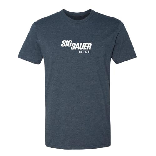 Sig Sauer Men's Established Short Sleeve T-Shirt-Lightweight Ultra Soft Shooting Casual Outdoor Active Everyday Logo Tee