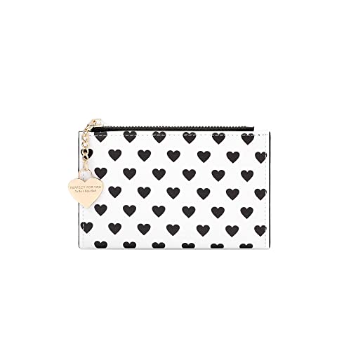 HXT-OAK PU Cuero patrón de corazón Monedero de Mujer,Mini Billete...