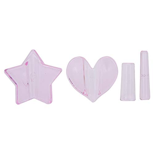 2 pzas herramienta para arte en uñas metal forma estrella y corazón miniatura 4