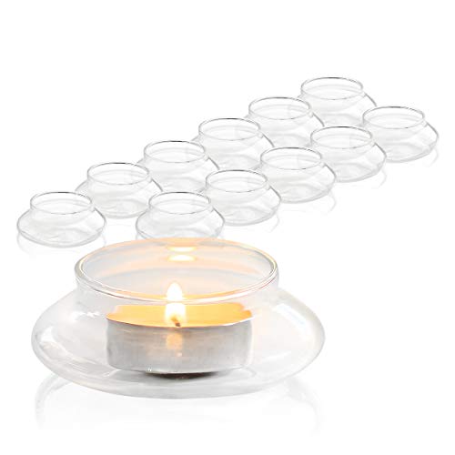 Creative Romantic Floating Tealight Candle Holder Set Of 12 Clear Hard Borosilicate Glass Wedding Dinner Centerpiece Decoration #TOP12