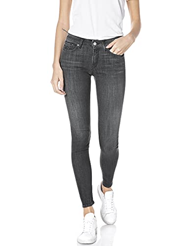 Replay Damen Jeans Luzien Skinny-Fit, Black 098 (Schwarz), 29W / 30L