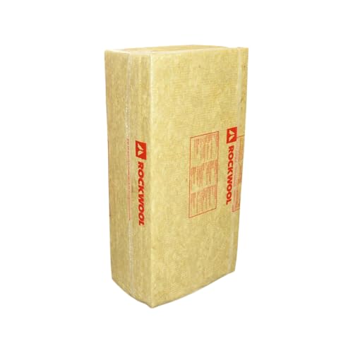 Rockwool 8# Density Foil-Faced Stone Wool Insulation Mineral Wool Panels, Batts - 3", 2'x4' (5) per Pack, Pro-Grade Acoustic Soundproofing, Thermal Barrier & Fire Block