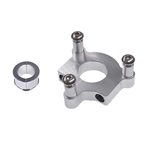 UAUS 1" / 1.5" CNC Adapter for 2-Stroke Motorized Bicycle Pad Silver Fits 49cc 50cc 66cc 80cc 2 Stroke Motorized Bicycle - Thumbnail 3