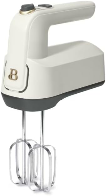 6-Speed Electric Hand Mixer, White Icing, Turbo Boost, Lightweight Handheld Mixer with Beaters, Compact Kitchen Baking Appliance