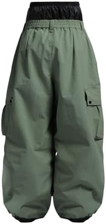 HIEEKDER Men Women Baggy Snowboard Pants Snow Ski Pant Super Baggy Insulated Waterproof Loose Winter Outdoor