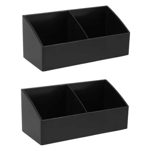 VERDANVERSE Caja De 2 Piezas Caja De Almacenaje Paquete Bolsa De Té Organizador Porta Bolsitas De Te Bolsas Terrones De Azúcar Para Café y Té Reutilizable Dispensador Páginas Black