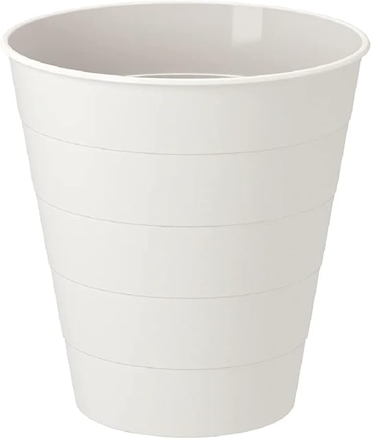 I-K-E-A FNISS Waste Bin Durable Polypropylene Plastic Kitchen Bedroom Storage Bin White 10 l