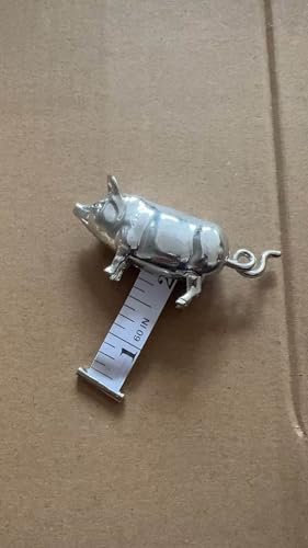 Cinta métrica mini retráctil con diseño de cerdito vintage miniatura 3