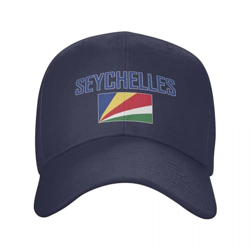 GONMFKM Personnalité Casquette De Baseball Drapeau National des Seychelles - Pays des Seychelles avec Casquette De Baseball Drapeau Casquettes De Fierté, Respirant Réglable Hommes Femmes Chapeau De