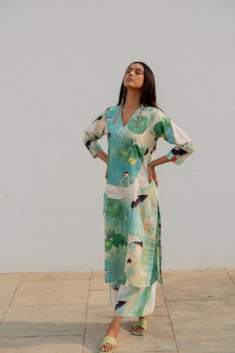 GoSriKi Women's Cotton Blend Kurta & Palazzo