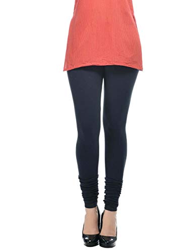 Image of Frenchtrendz Women's Cotton Spandex Stretchable Mid Rise Slim Fit Churidar Leggings Pull On