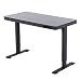 Produktbild SVITA Höhenverstellbarer Schreibtisch elektrisch mit Glas-Tischplatte Memory-Funktion Schublade 120 x 60 x 71-121cm Metall Schwarz