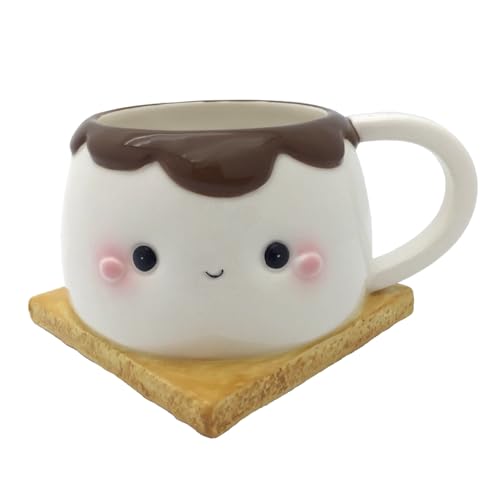 Taza de cerámica Marshmallow S'more con tapa miniatura 3
