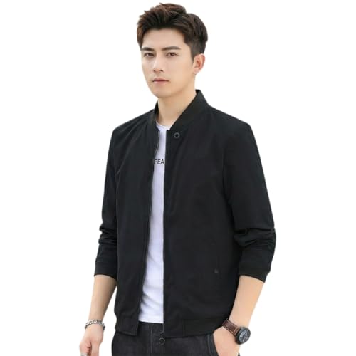 Image of Celary Men's Bomber Jacket | Fancy Collar|| Lightweight Casual Zip-Up Jacket | Stylish Slim Fit Outerwear for All Seasons | Polyester, Standard Length