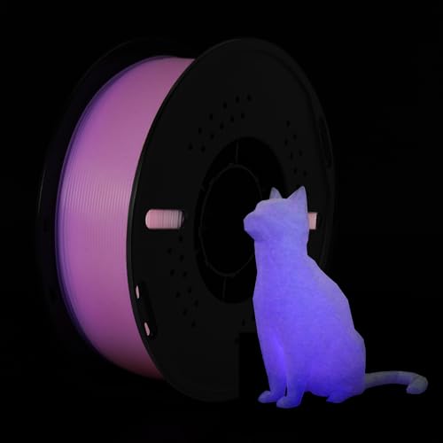 Image of Kingroon Glow in Dark 1.75mm PLA Filament, Fit Most FDM 3D Printers, Dimensional Accuracy + /- 0.03 mm, 1kg Spool(2.2lbs), Luminous PLA 3D Printer Filament - Pink
