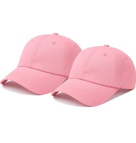 Image of Amazon Brand - Anarva Pack of 2 Unisex Baseball Caps Beige Cotton Adjustable Hats for Men & Women - Casual Outdoor Cap Combo for Sports, Travel