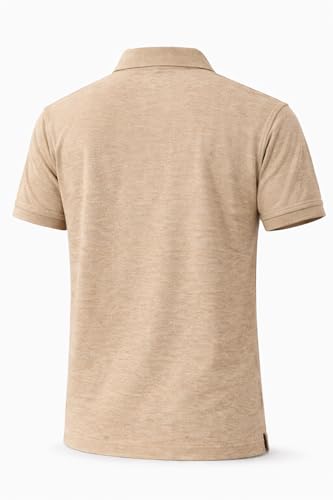 Image of Men's Polo T-Shirt | Breathable, Moisture-Wicking, Soft & Lightweight | Regular Fit Casual & Travel Wear