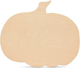 Unfinished Wood Pumpkin Cutout 11 x 10-inch, 1/8 inch Thick, Pack of 3 Pumpkin Crafts, Fall Pumpkins to Decorate, by Woodpeckers