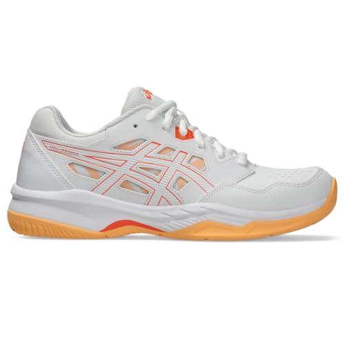 ASICS Women's Gel-RENMA Pickleball Shoes, 8, White/Vivid Coral