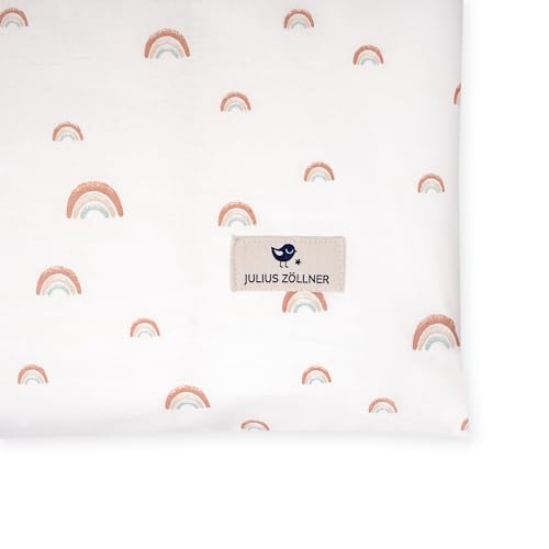 Housse matelas à langer coton bio 85x75 Julius Zöllner arc-en-ciel bébé