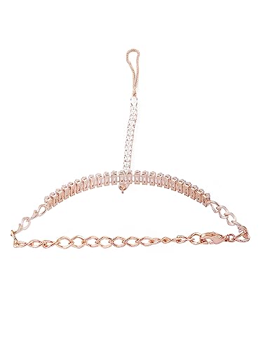 CZ Brass Hand Harness Bracelet For Women