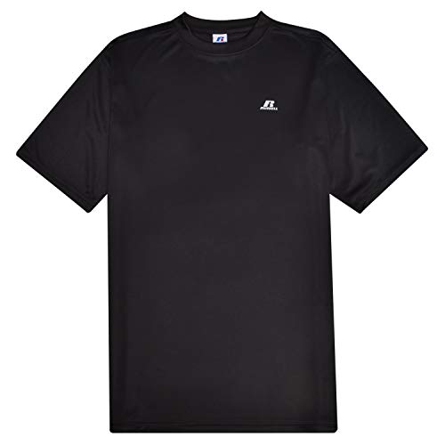 Russell Big and Tall Mens T Shirt Active Performance Moisture Wicking Technology Black
