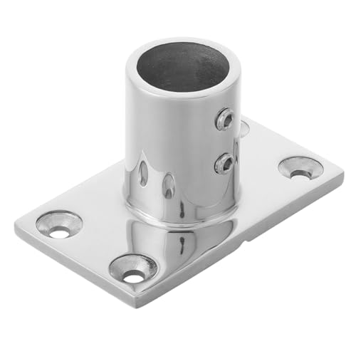 Soporte de anclaje de acero inoxidable plata para pasamanos de yates y cubiertas marinas