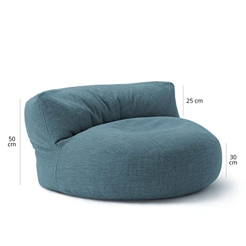 Lumaland Sitzsack Lounge | Sofa-Sitzsack 90 x 50 cm mit Rückenlehne | Flexibler Indoor Beanbag | Ergonomisch & Robust… – Bild 5
